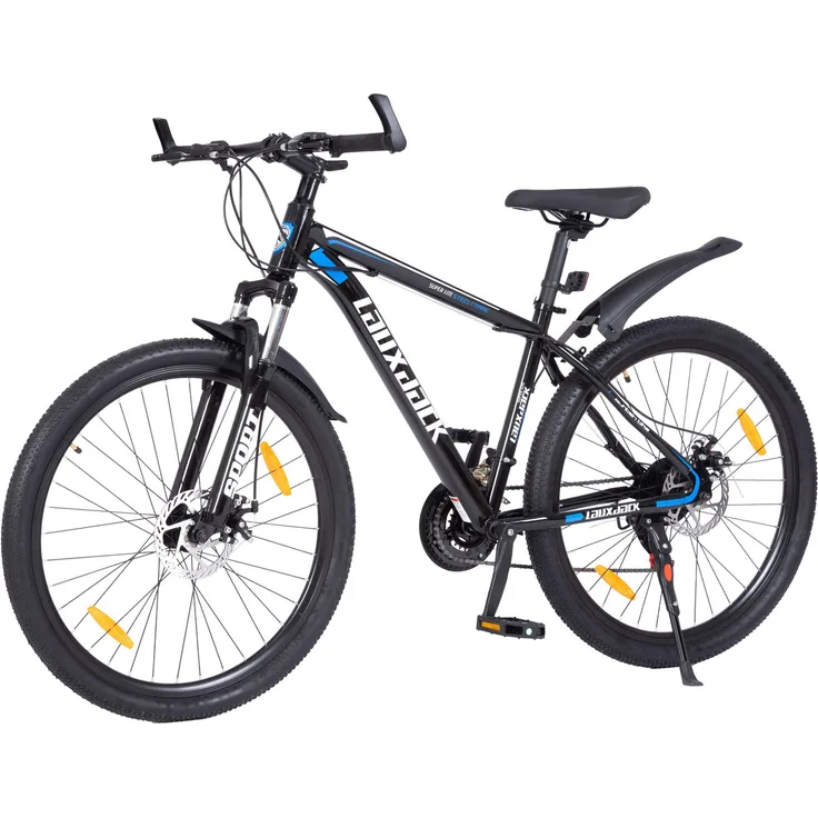 VANKEL Mountainbike 26 Zoll Hardtail, Shimano 21 Gang Kettenschaltung, Federgabel, Scheibenbremse für Damen und Herren