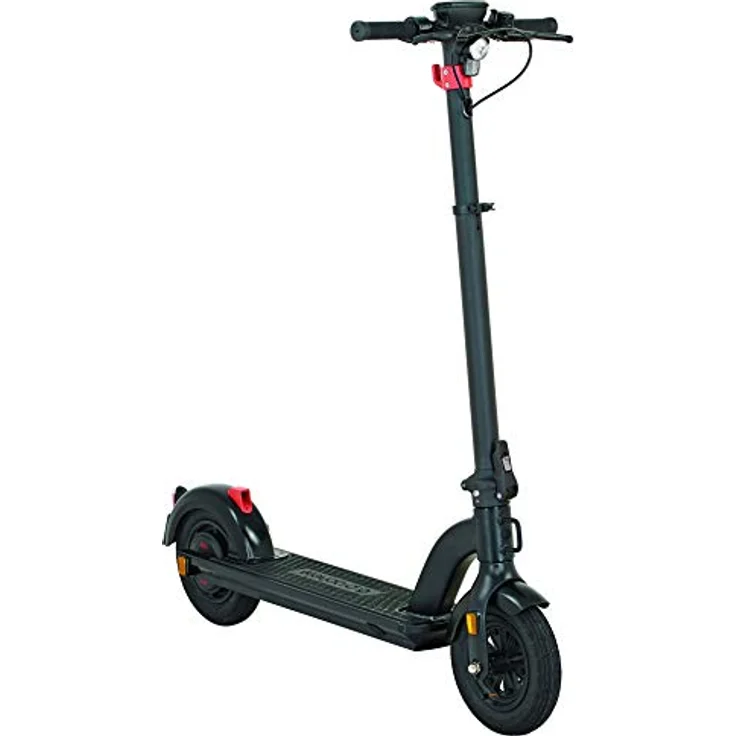 Prophete Urbanicer E-Scooter, StVZO-zugelassen, 390W AEG Heckmotor, klappbarer Aluminium-Rahmen, max. 137 kg, 10 Zoll Luftreifen, schwarz matt – Bild 2