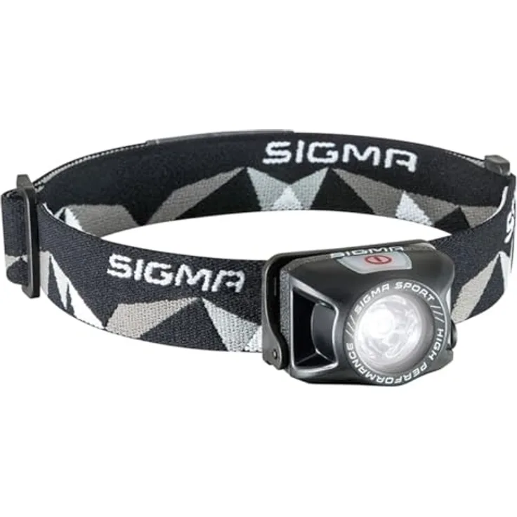 SIGMA Headled II, Stirnlampe mit 4 Leuchtmodi, 180 Lumen, spritzwassergeschützt IP44, wiederaufladbar mit bis zu 20h Brenndauer