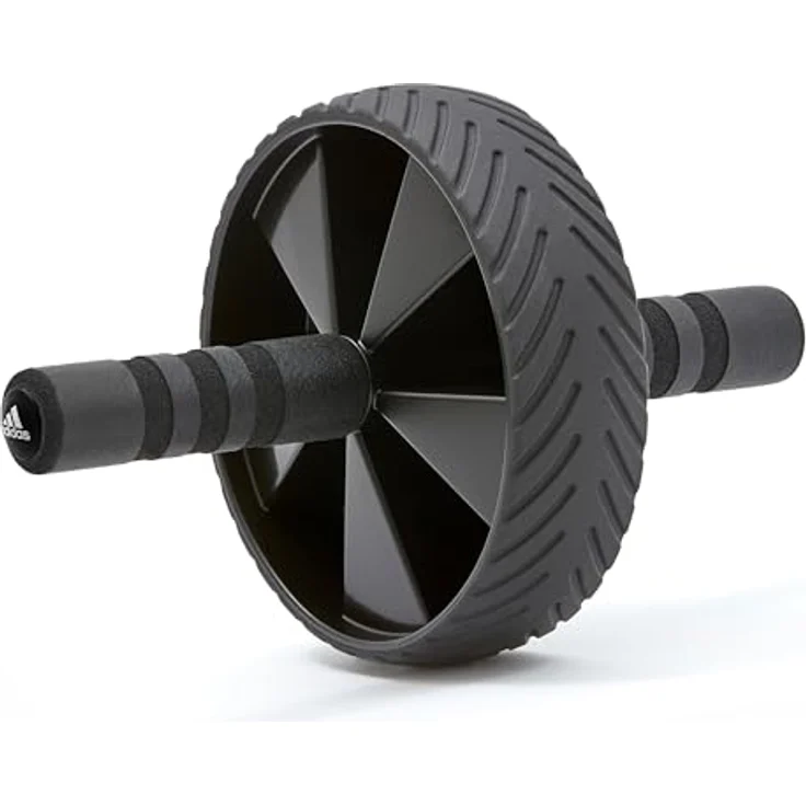 adidas Bewegungsrad Ab Wheel Bauchtrainer für zuhause-anspruchsvolles Home Workout für den Oberkörper, geeignet für Anfänger, Fortgeschrittene und Profis, Schwarz, One Size – Bild 1