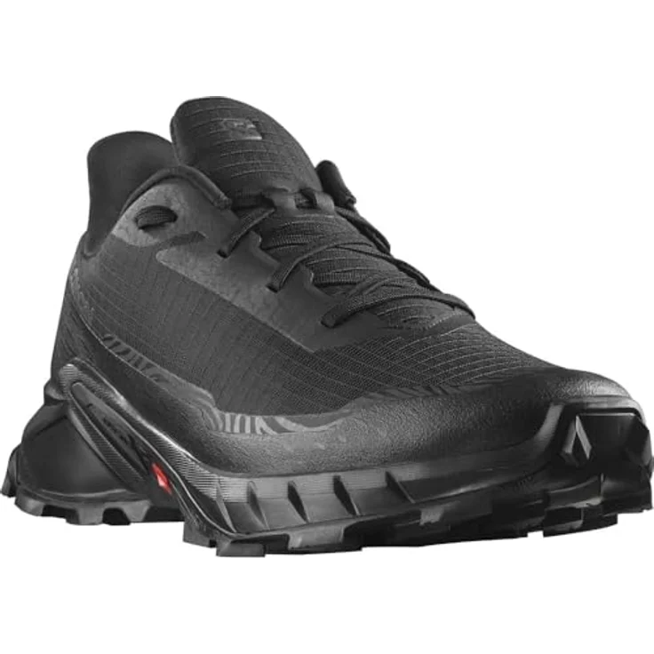 Salomon Alphacross 5 Herren Laufschuhe mit Mesh-Obermaterial, OrthoLite Einlegesohle und Contagrip Außensohle, Schwarz (Größe 44 2/3) – Bild 3