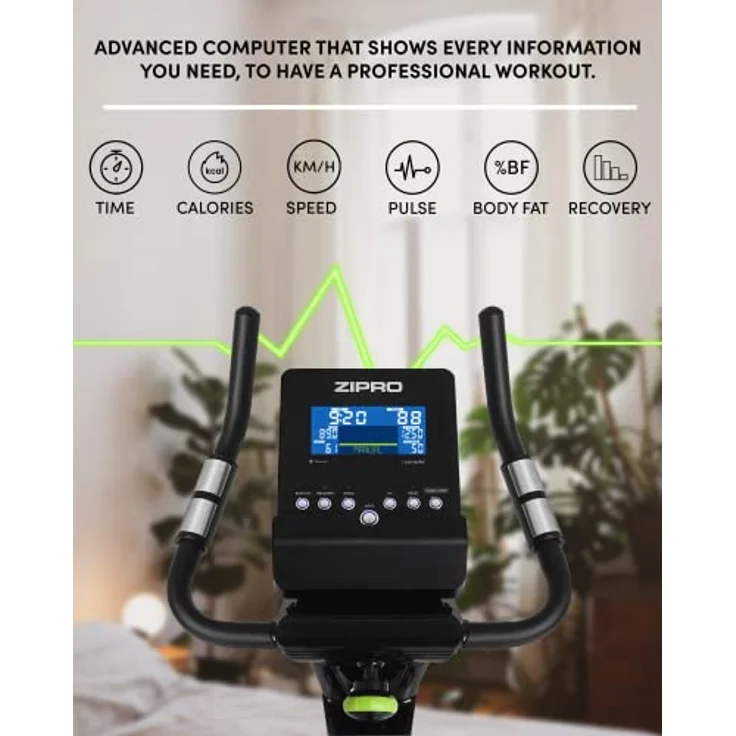 Zipro Heimtrainer Fahrrad Rook, Ergometer Fitnessbikes, Magnetisches Fahrradtrainer, Ergometer Fahrrad bis 150kg, Indoor Bike, Trainingsfahrrad für zuhause, Fahrradergometer Kabelgebunden – Bild 5