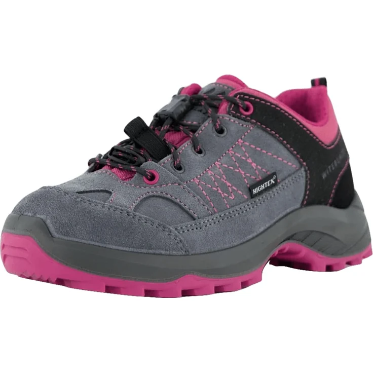 WITEBLAZE Puls Low JR Kids Wanderschuhe, wasserdicht und atmungsaktiv, grau-pink, Größe 32