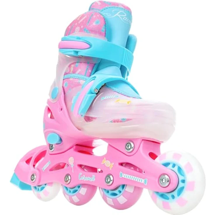 RAVEN Inline Skates Inliner für Kinder Mädchen, verstellbar, Caramell, Größe 30-33 (18,5cm-20,5cm), Double-Vent-System, DSAS, leichtes Polycarbonatschale – Bild 4