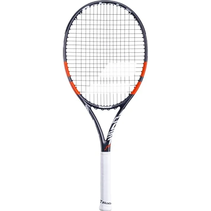 Babolat Boost Strike, Tennisschläger besaitet, Standardgröße, Schwarz/Weiß, Graphit, ideal für ambitionierte Anfänger, optimale Handhabung und Kraft