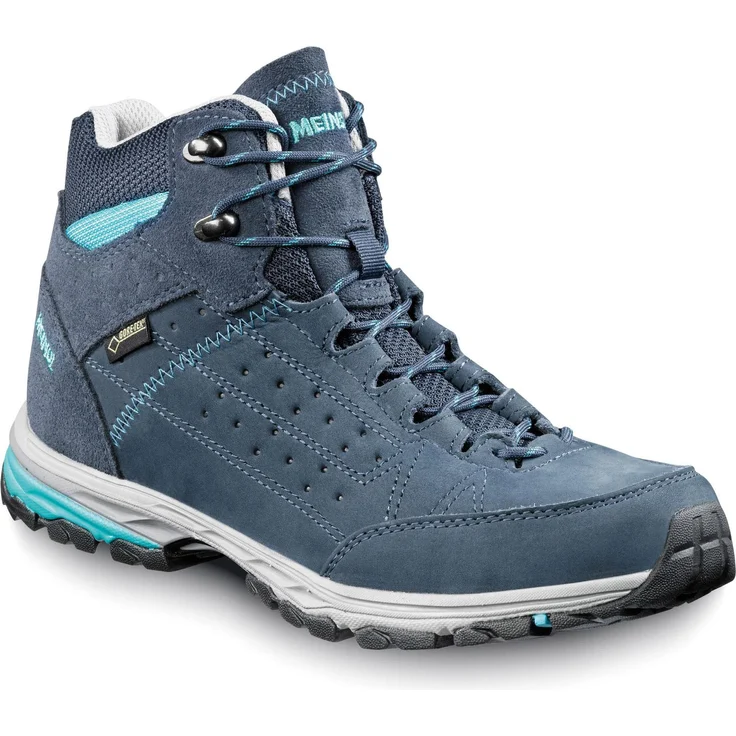 Meindl Damen Wanderschuhe, Outdoorschuhe aus hochwertigem Leder, Größe 41.5, blau – Bild 1
