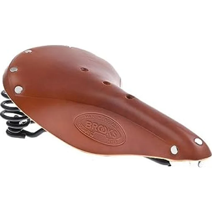 Brooks England Pre-Aged Velosattel, schwarzes Stahlgestell, für aufrechtes und sportliches Fahren, nachspannbare Lederdecke – Bild 1