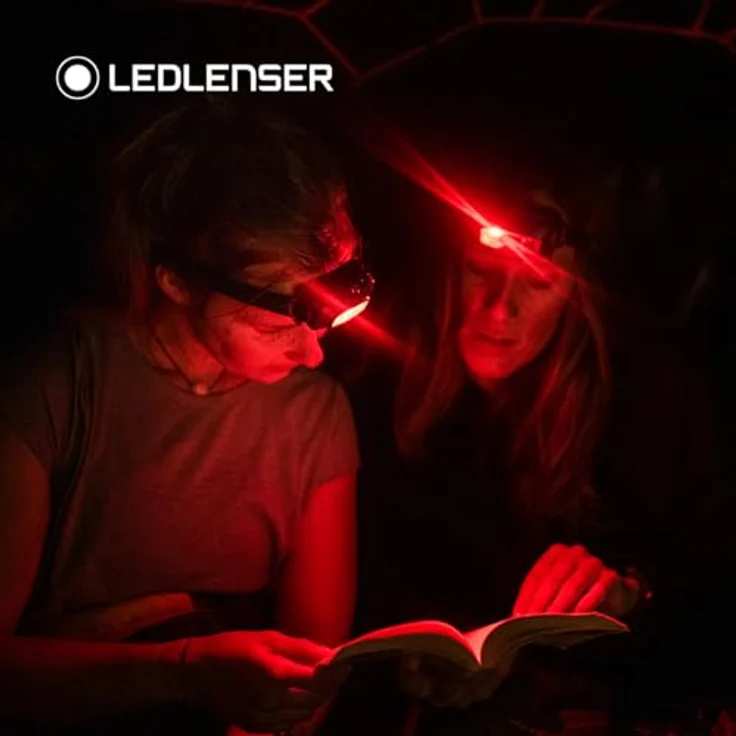 Ledlenser HF4R Core, wiederaufladbare Stirnlampe mit 500 Lumen, IP68 wasserdicht, Teal Green, mit Rotlicht und USB-C-Ladung – Bild 5