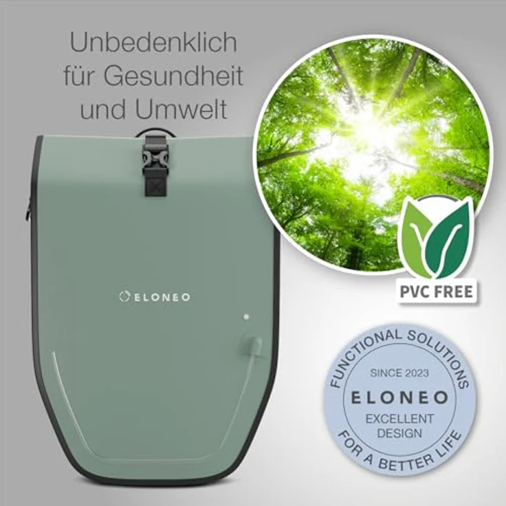 eloneo Fahrradtasche Gepäckträgertasche, wasserdicht mit LED, Kinderfahrradtasche – Bild 8