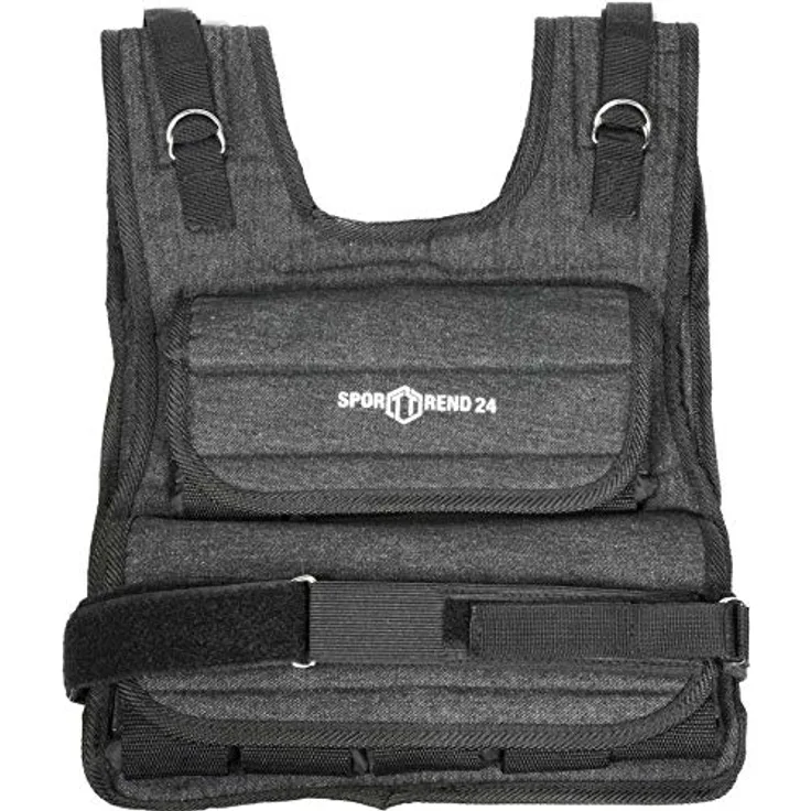 Sporttrend 24® Gewichtsweste mit herausnehmbaren Gewichten Größenwahl | Trainingsweste Fitnessweste Sportweste Weighted Vest Laufweste Fitness Weste für Klimmzüge Liegestütze Kniebeuge Laufen