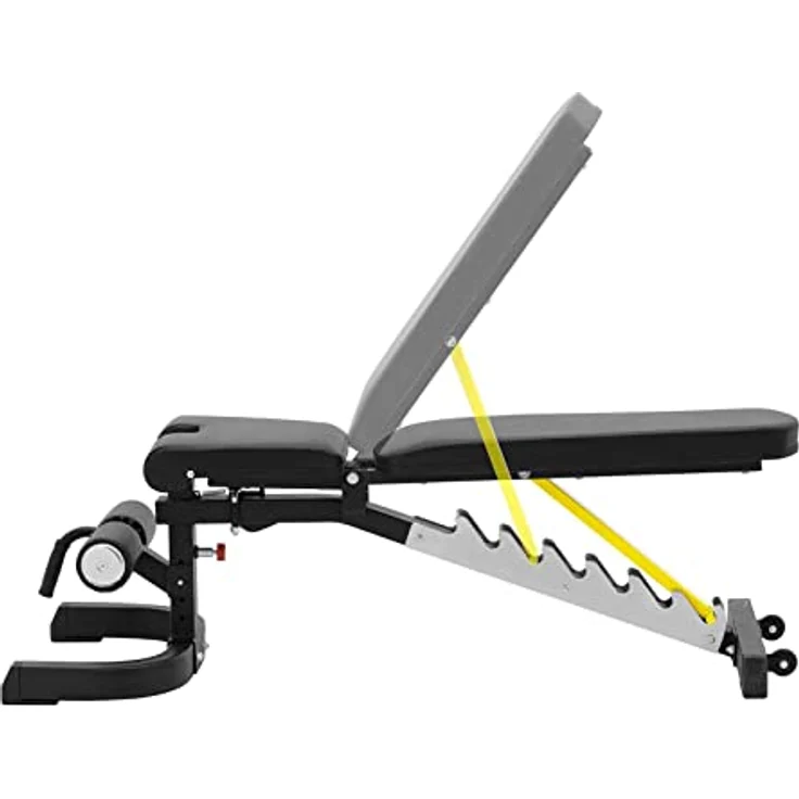 GR Gymrex Gymrex GR-TB 56 Schrägbank bis 150 kg einstellbar 80-180° Neigung Fitnessbank Trainingsbank, robustes Stahl und Kunstleder, ergonomische Polsterung, schwarz – Bild 5