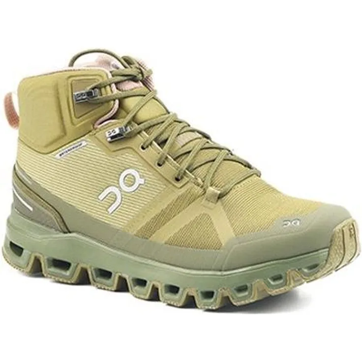 On Running 542143, Damen-Wanderschuhe, wasserdicht, grün, mit robuster Gummisohle und optimaler Dämpfung