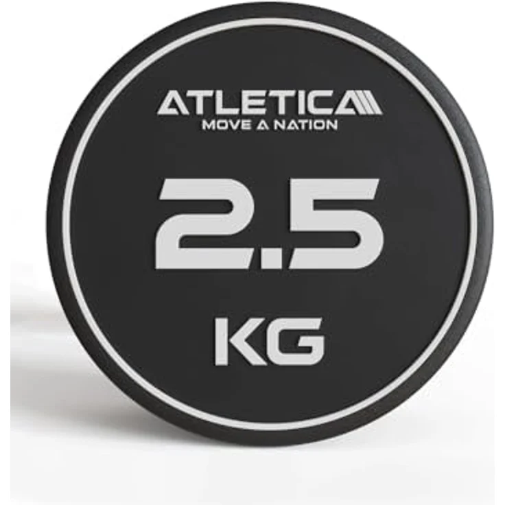 Atletica Polyurethan Rundhanteln, 2 x 2,5 kg, robuste Beschichtung, ideal für Fitnessstudios und Outdoor-Einsatz – Bild 4