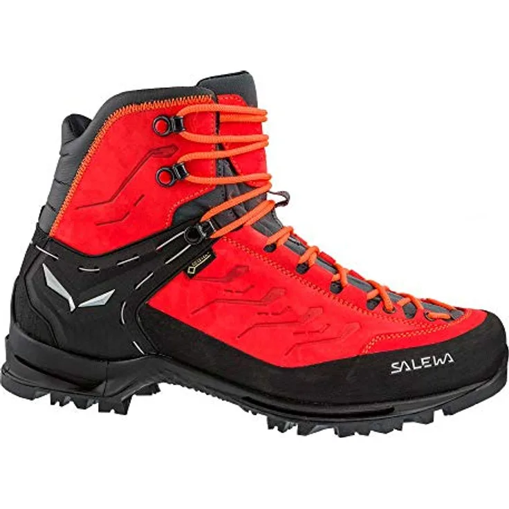 Salewa Rapace GTX, wasserdichter Herren Wanderschuh aus Nubukleder mit GORE-TEX®, Bergrot