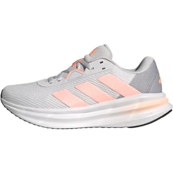 Adidas Galaxy 7 W, Damen Laufschuhe mit Cloudfoam Zwischensohle, Grey/Orange, Schuhgröße 42 EU