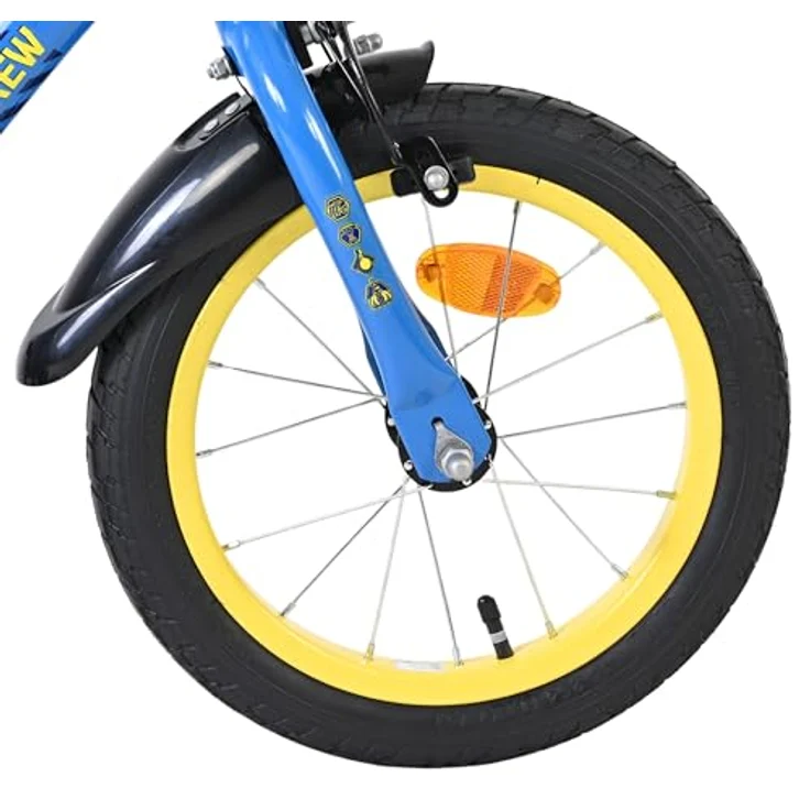 Volare Rubble 14, Kinderfahrrad mit Handbremse, Rücktrittbremse und abnehmbaren Stützrädern – Bild 4