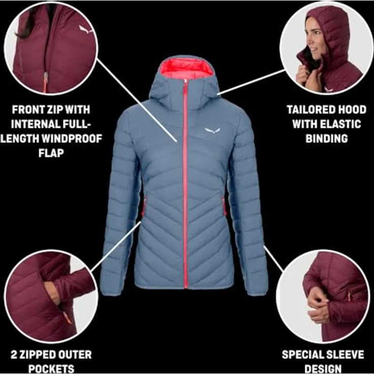 Salewa Brenta, Damen Skijacke, daunenisoliert, wasserabweisend, Schwarz, Größe 38 – Bild 4