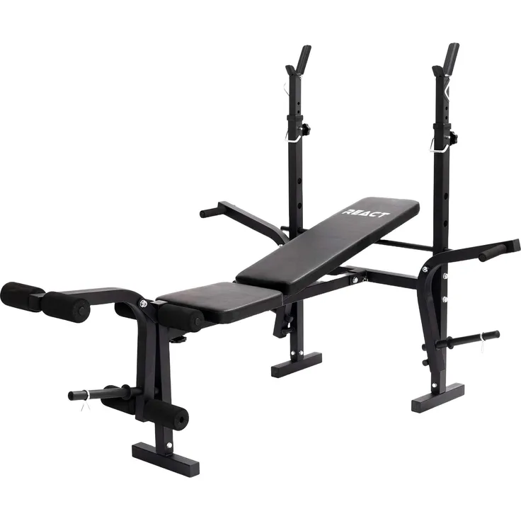 React Einstellbare Hantelbank Multipurpose, gepolstert mit Gewichtsablagen, maximale Benutzerbelastung 120 kg