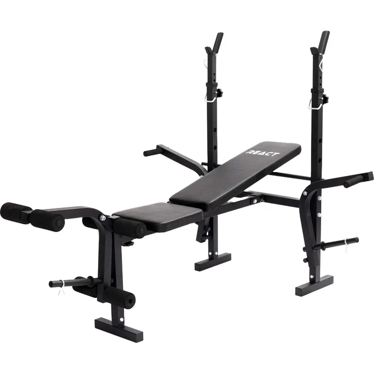 React Einstellbare Hantelbank Multipurpose, gepolstert mit Gewichtsablagen, maximale Benutzerbelastung 120 kg
