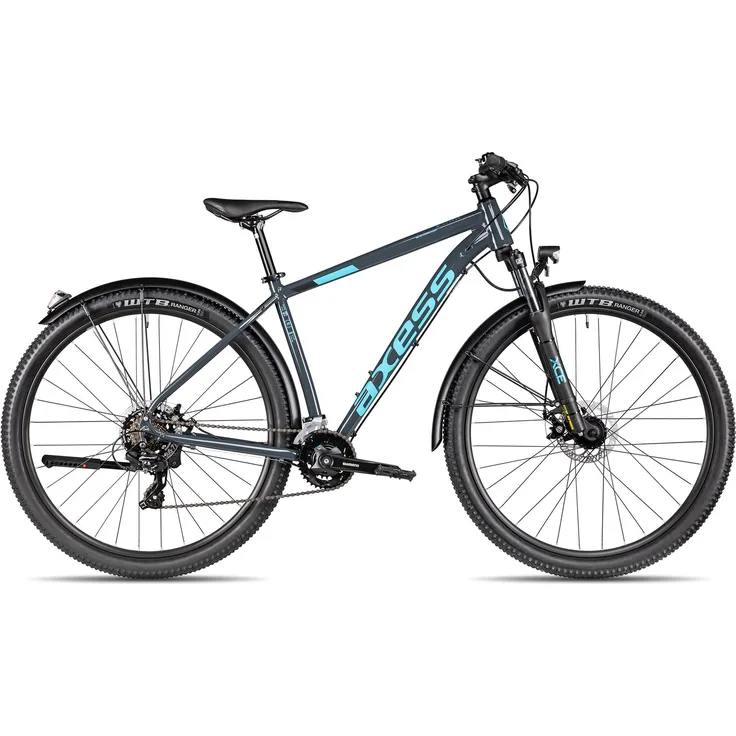 Axess SANDEE ATB Hardtail Mountainbike 29 Zoll, schwarz, 2x7-Gang Shimano Schaltung, SR Suntour Federgabel