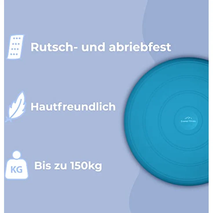 EVEREST FITNESS Balancekissen - Luftkissen mit 33 cm Durchmesser - Ballsitzkissen zur Stärkung der Balance - Orthopädisches Sitzkissen zur Linderung von Rückenschmerzen - Preisvergleich – Bild 3