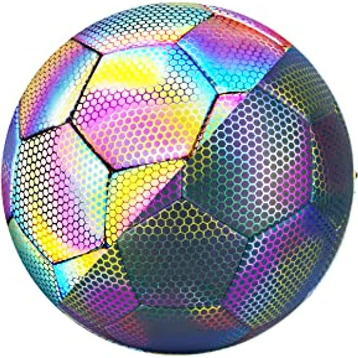 Magni Heimspiel Reflecty Ball, maschinengenähter Fußball mit 32 Paneelen, bunt und foto-reflektierend – Bild 5
