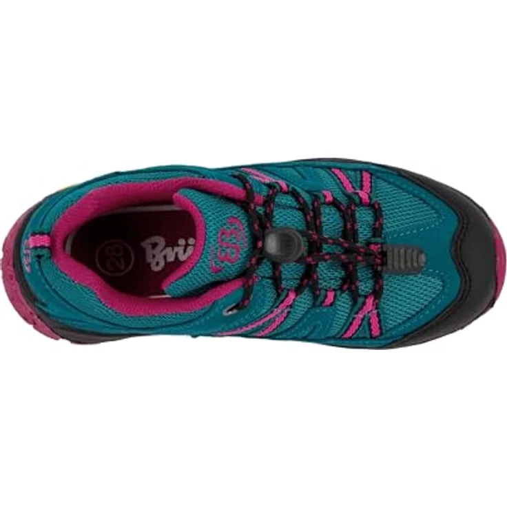 Brütting Mädchen Halbschuhe, Wanderschuhe aus hochwertigem Leder, normalweite, flacher Absatz 2 cm, Grün – Bild 5