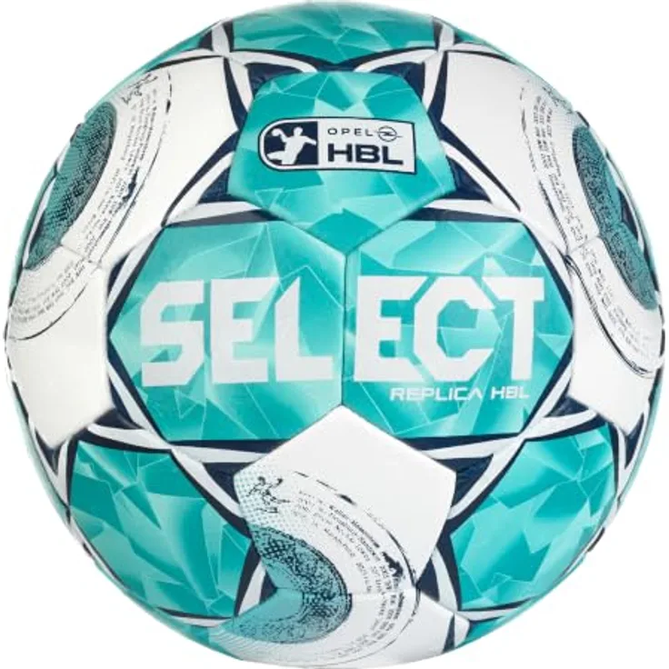 Select Handball Replica v26, Trainingsball in Weiß/Blau, Größe 2 für die Saison 2026/2027