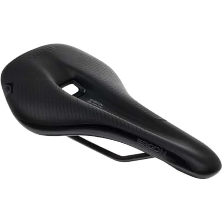 Ergon SR Pro Fahrradsattel, Rennrad für Männer, Medium/Large, Nylon-Verbundwerkstoff mit orthopädischem Aircell Schaumstoff, Stealth Schwarz