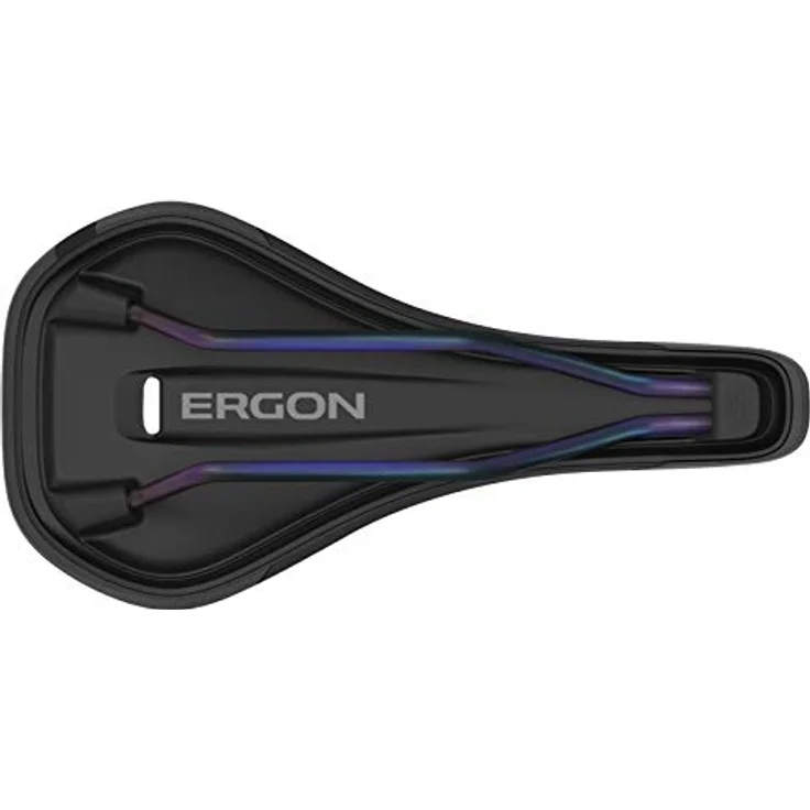 Ergon SM Enduro Comp Fahrradsattel | MTB Gravity für Männer, Medium/Large, Stealth Schwarz/Oil-Slick mit CNC-gefrästem AirCell-Sitzschaum und flexiblen Seitenflügeln – Bild 5
