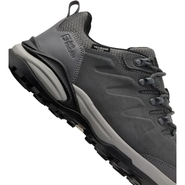 Jack Wolfskin REFUGIO TEXAPORE LOW M, Wanderschuh aus Veloursleder und TEXAPORE, gut dämpfende EVA-Mittelsohle, Gummisohle mit optimalem Halt – Bild 5