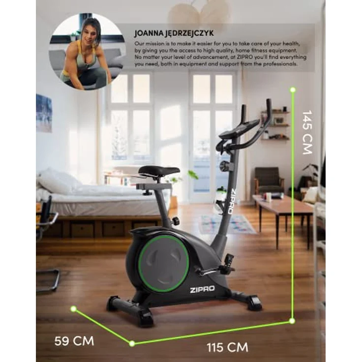 Zipro Heimtrainer Fahrrad Nitro, Ergometer Fitnessbikes, Magnetisches Fahrradtrainer, Ergometer Fahrrad bis 150kg, Indoor Bike, Trainingsfahrrad für zuhause, Fahrradergometer Batteriebetrieben – Bild 2