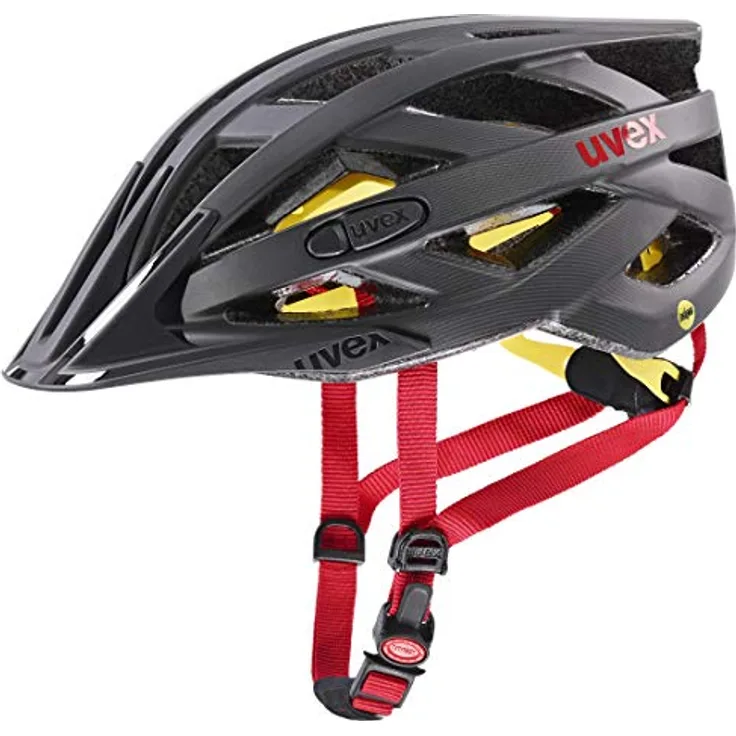 Uvex i-vo cc MIPS, Leichter Allround-Helm mit MIPS-System und erweiterbarem LED-Licht, titanrot matt, 56-60 cm