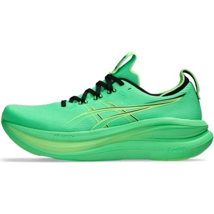 Asics GEL-NIMBUS 28, Laufschuhe für Herren mit GEL™-Technologie und atmungsaktivem Obermaterial, Grün – Bild 1