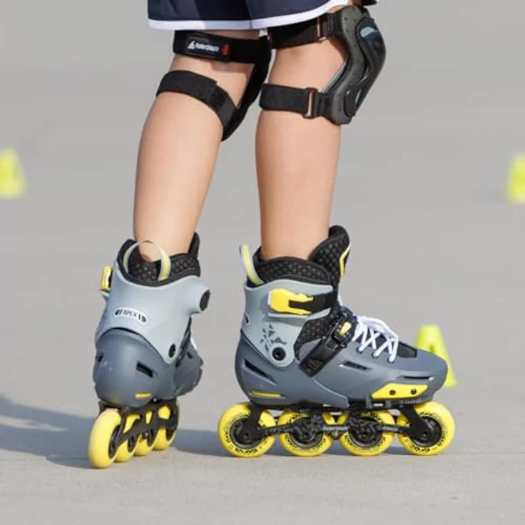 Rollerblade Apex Kinder-Inlineskates, Urban und Freestyle, grau, EU 37, verstellbar mit 3- oder 4-Rollen-Setup – Bild 6