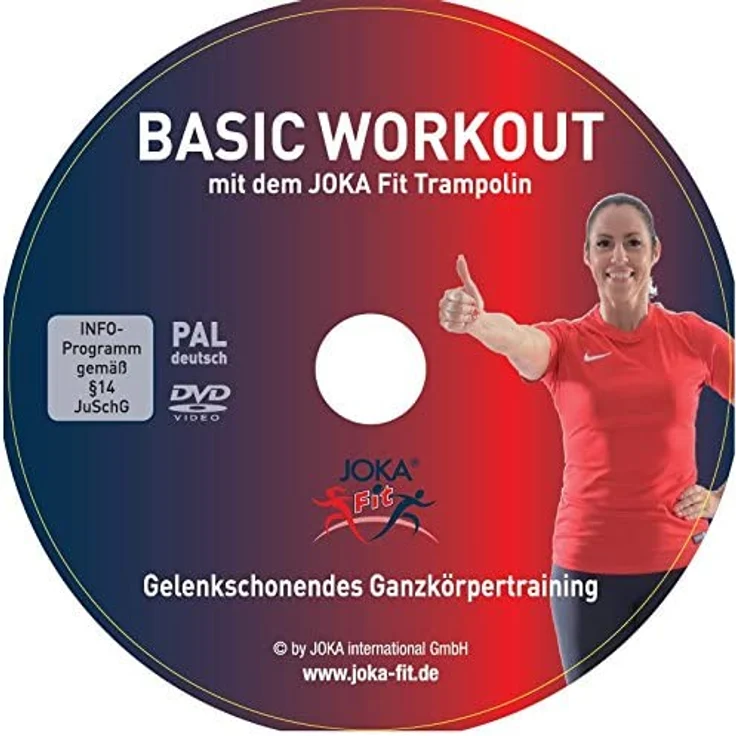 Fitnesstrampolin 2.0, mit Sprungzähler, NEU - die Trampolin-Innovation von JOKA FIT,Widerstandsbänder, DVD, Handyhalterung – Bild 5