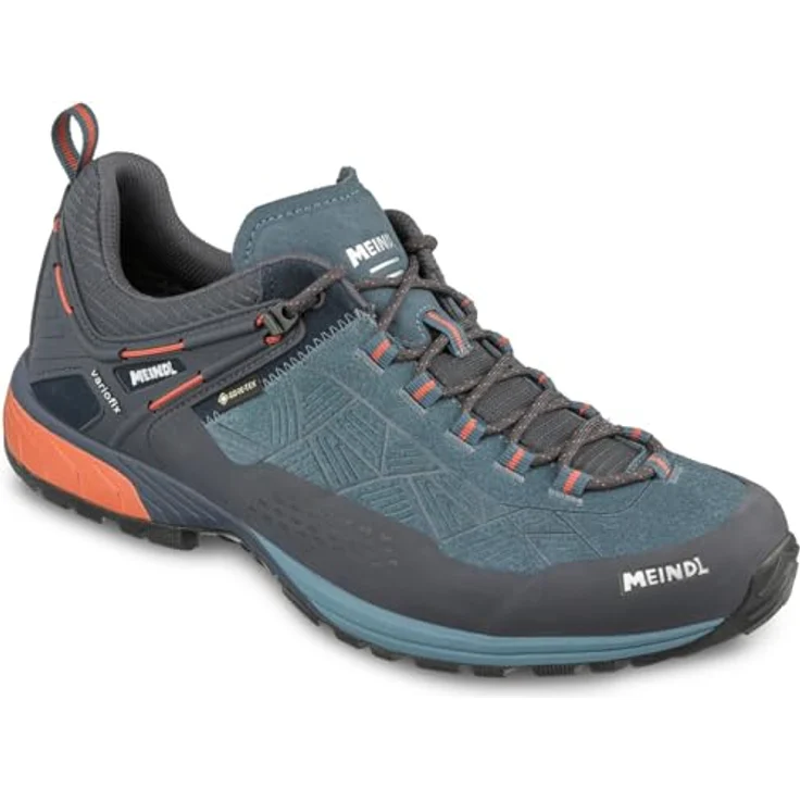 Meindl Top Trail GTX, Laufschuhe mit GORE-TEX, wasserdicht, petrol/rot, Größe 43 – Bild 2