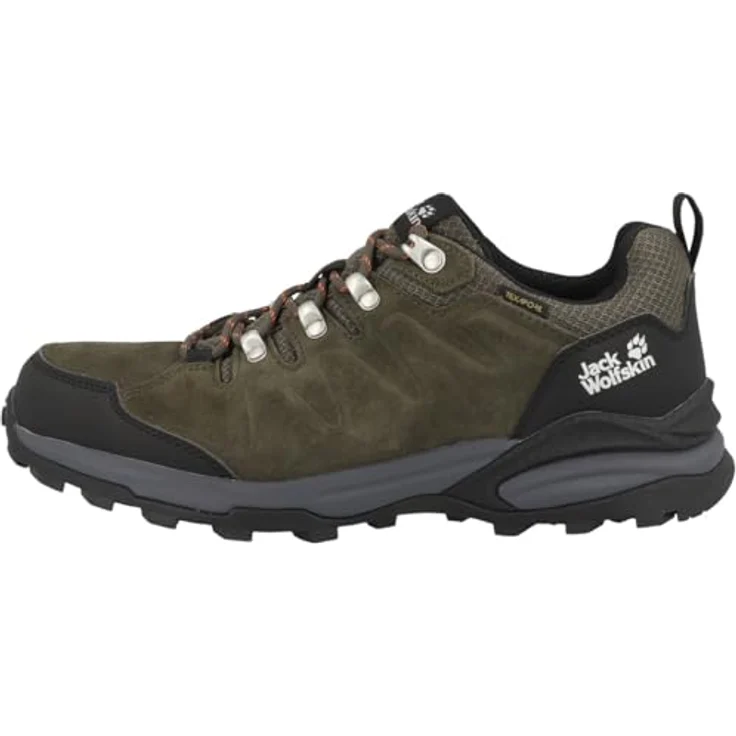 Jack Wolfskin Refugio Texapore Low M, Herren Wanderschuhe, Wasserdicht, Veloursleder, Braun, Größe 46 – Bild 1