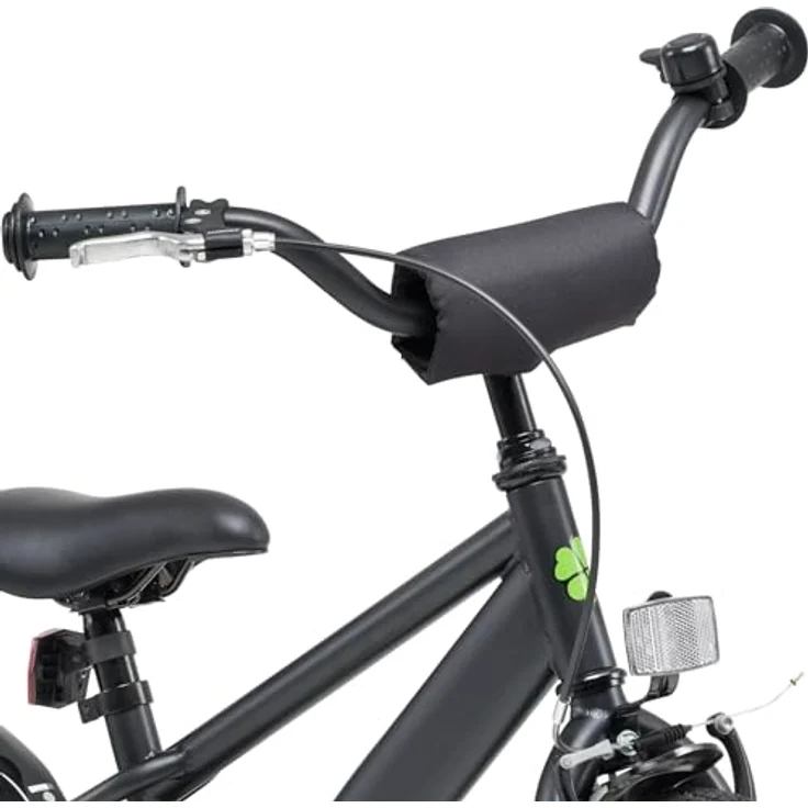 Bachtenkirch Qualitäts Kinderfahrrad 12 Zoll matt Schwarz Jungen Kinderrad Fahrrad ab 3 Jahre, mit Rücktrittbremse und V-Brake, inkl. Stützräder und Klingel – Bild 3