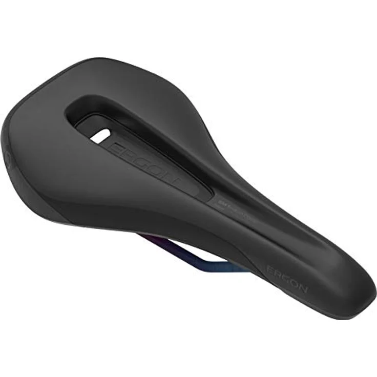 Ergon SM Enduro Comp Fahrradsattel | MTB Gravity für Männer, Medium/Large, Stealth Schwarz/Oil-Slick mit CNC-gefrästem AirCell-Sitzschaum und flexiblen Seitenflügeln – Bild 1