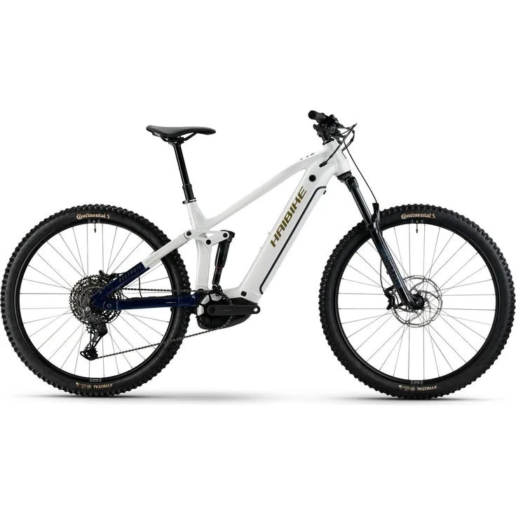 Haibike ALLTRAIL 8 29", E-Mountainbike mit 600 Wh Akku, weiß/blau/gold glänzend, Aluminiumrahmen, Bosch Performance CX Antrieb, TRP Disc Brakes