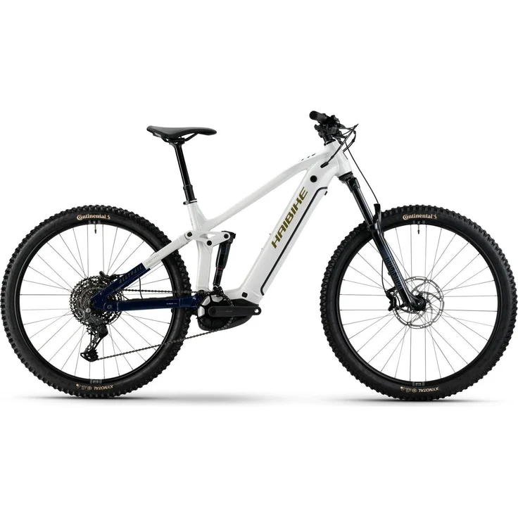 Haibike ALLTRAIL 8 29", E-Mountainbike mit 600 Wh Akku, weiß/blau/gold glänzend, Aluminiumrahmen, Bosch Performance CX Antrieb, TRP Disc Brakes