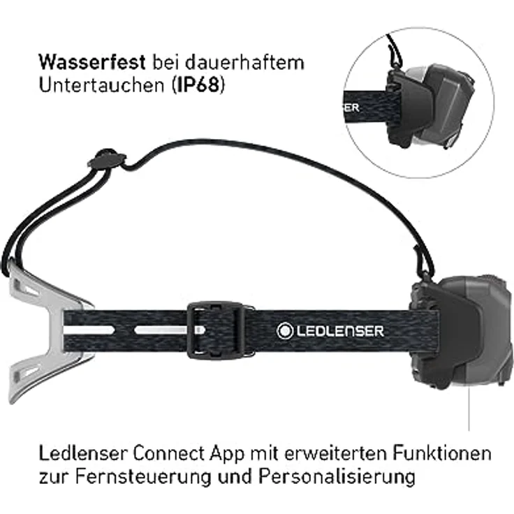 Ledlenser HF8R Signature, wiederaufladbare Stirnlampe mit 2000 Lumen, wasserdicht, Rotlicht, Digital Advanced Focus System, adaptive Lichtverteilung – Bild 3
