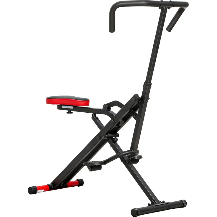 Northio Verstellbares, klappbares Ganzkörper-Trainingsgerät, Metall, Rot, für effektives Heimtraining, bis 100 kg belastbar