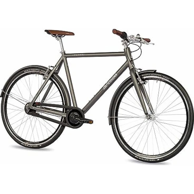 Airtracks Herren Urban Bike 28 Zoll UR.2825 City Fahrrad Shimano Nexus 7 Gang Citybike Grau Matt - 53cm