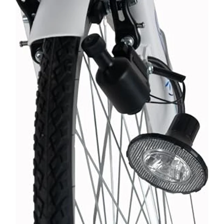 DaCapo Citybike Papilio 28'', 6-Gang-Schaltung, weiß mit Schmetterlingsmotiven, Korb, RH 48 cm – Bild 7