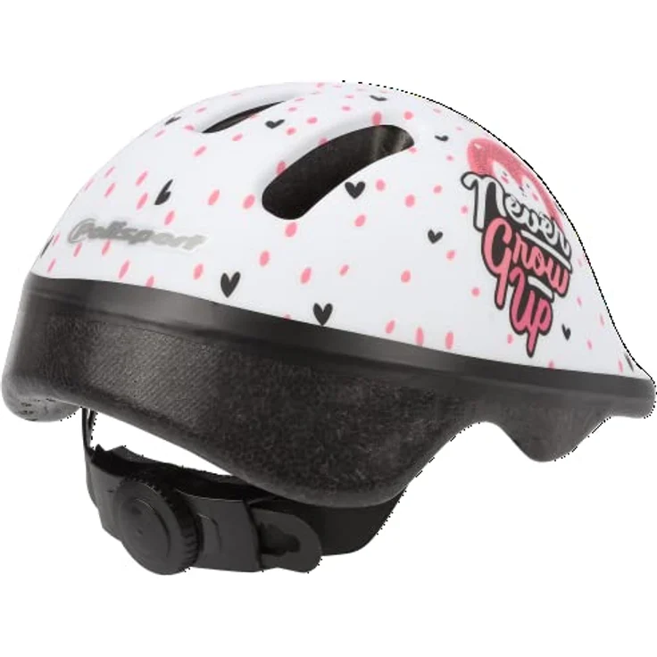 Polisport Hoggy XXS Babyhelm, Weiß/Rosa Matt, unisex, 44–48 cm, leicht, verstellbar, 6 Belüftungen, sicher für Babys und Kleinkinder – Bild 2