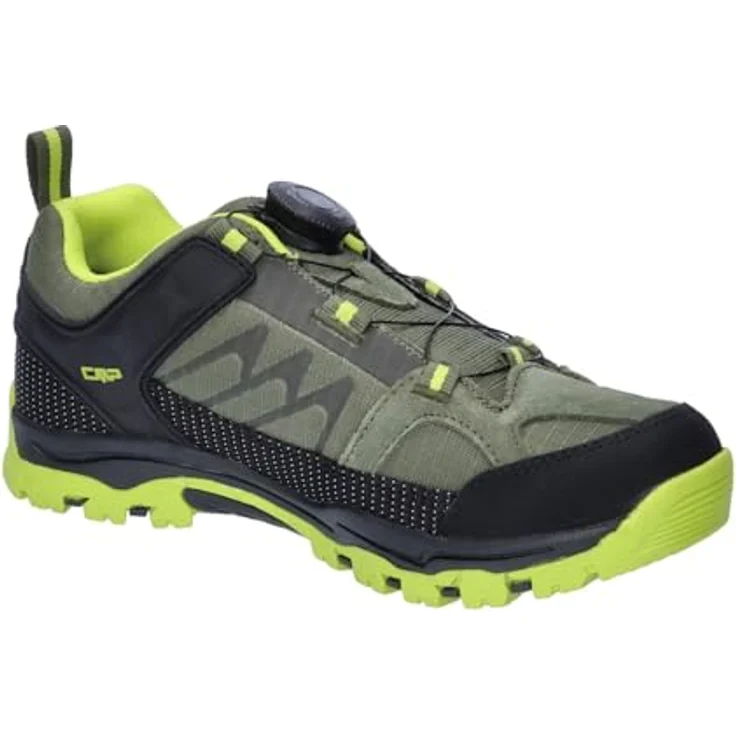 CMP Kids Kiruna Fitgo Trekking Shoes WP, wasserdichte Wanderschuhe mit hoher Dämpfung, Kaki-Acido, Größe 35 – Bild 9