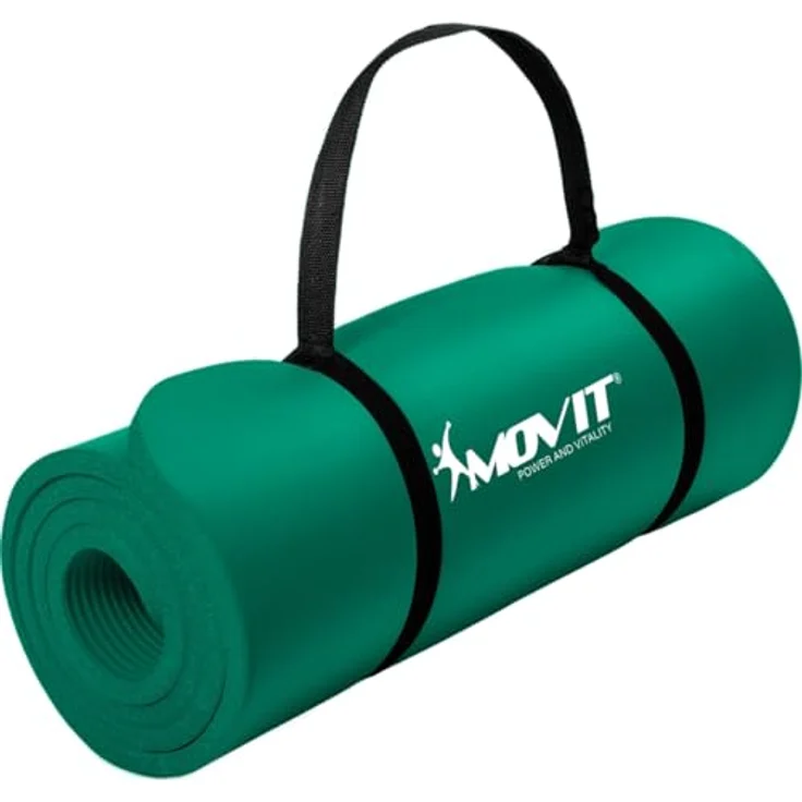 MOVIT® Gymnastikmatte – 10/15 mm, rutschfest, hautfreundlich, 3 Größen & 12 Farben, mit Tragegurt