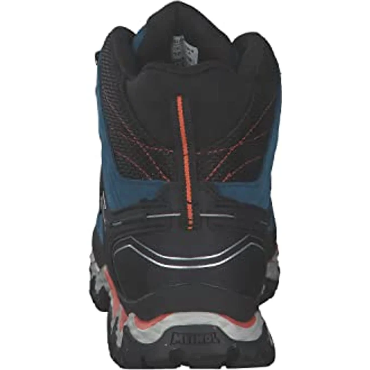 Meindl Lite Hike GTX Men, Wanderschuhe aus Velourleder und Mesh mit GORE-TEX Futter, Größe UK 12, blau/orange – Bild 5